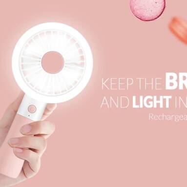 $9 with coupon for Rechargeable LED Fan Lamp – CELESTE from GearBest
