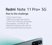 €299 with coupon for Xiaomi Redmi Note 11 Pro+ 5G Smartphone 8GB+128GB NFC MediaTek Dimensity 920 5G AMOLED Display 108MP Camera 120W HyperCharge from EU warehouse EDWAYBUY