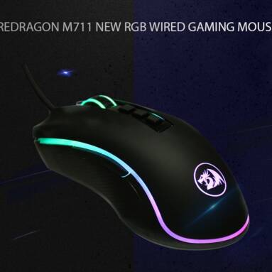 €12 with coupon for Redragon M711 New RGB Wired Gaming Mouse – BLACK from GearBest