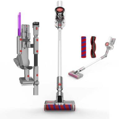 €183 with coupon for REDROAD 17 Wireless Vacuum Cleaner Handheld 26.5kPa Suction Power Lightweight Stick 60min Runtime 4 in 1 Double Brush Sweeper from ALIEXPRESS