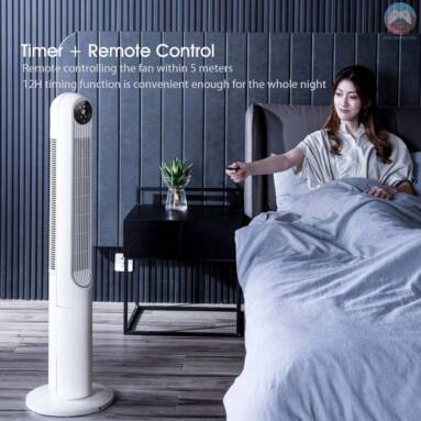 €139 with coupon for Removable Washable Pedestal Bladeless Tower Fan 45W from Xiaomi Youpin from BANGGOOD