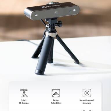€572 with coupon for Revopoint POP 2 3D Scanner Standard Edition, 0.1mm Accuracy, 0.15mm Point Distance, 10Hz FPS, 6DoF Gyro, Color Effect, Compatible with iOS Android Windows from EU warehouse GEEKBUYING