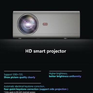 €108 with coupon for Rigal RD-825 LED Projector 2000 Lumens 1280x720dpi Resolution Support 1080P HD Multi-Functional Projector-Android Version from BANGGOOD