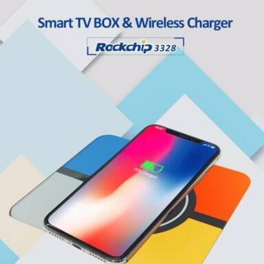 $66 with coupon for S10 PLUS TV Box with Wireless Charging Voice Search from GearBest