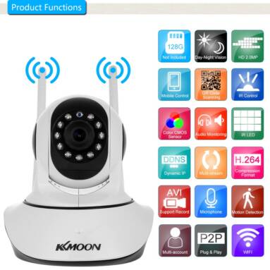 $5 OFF KKmoon 1080P Wireless Camera Baby Monitor,free shipping $34.99(Code:WIBM05) from TOMTOP Technology Co., Ltd