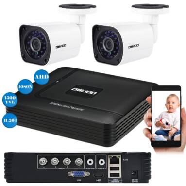 44% OFF OWSOO 4CH 1080N DVR + 2pcs AHD 720P  Bullet NTSC System CCTV Camera,limited offer $65.99 from TOMTOP Technology Co., Ltd