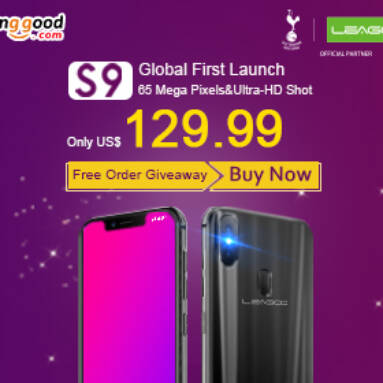 Only $129.99 Leagoo S9 Android 8.1 Face Unlock 4GB RAM 32GB ROM 4G Smartphone from BANGGOOD TECHNOLOGY CO., LIMITED