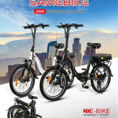 €833 with coupon for Samebike JG20 350W 20″ Step-through Electric Bike Foldable City E-bike 10Ah 25km/h 80km from EU warehouse BUYBESTGEAR