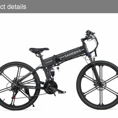 €986 with coupon for Samebike LO26-II 26Inch Folding Electric Bicycle with 500W Brushless Motor from EU GER warehouse TOMTOP