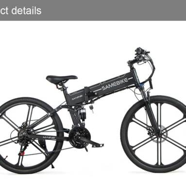 €830 with coupon for SAMEBIKE LO26-II 500W 48V 10.4Ah Battery 26 Inch Magnesium Alloy Tires Folding Electric Bike With Central Color LCD Instrument from EU warehouse GSHOPPER