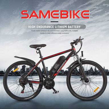€697 with coupon for SAMEBIKE SY-26 Electric Bike Mountain Bicycle MTB 10AH 350W 36V Motor 26 Inch E-bike Outdoor Cycling from EU PL warehouse WIIBUYING