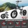 SAMEBIKE XWLX09 500W 20 Inch Folding Electric Moped Bike