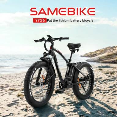€1417 with coupon for SAMEBIKE YY26 Electric Mountain Bike 26*4.0 Inch Fat Tire 750W Brushless Geared Motor 35Km/h Max Speed 48V 15Ah Battery Shimano 7-Speed 150KG Payload 120KM Range Double Disc Brake from EU warehouse GEEKBUYING