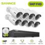SANNCE 8CH 5MP Wired NVR POE Security Camera System