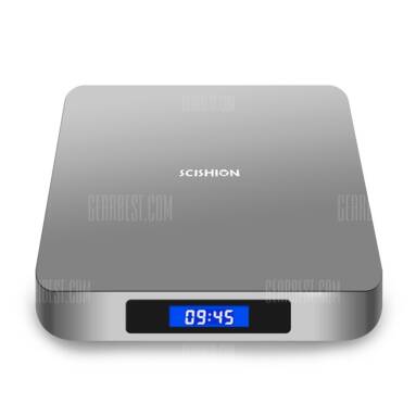 $40 with coupon for SCISHION AI ONE Android 8.1 TV Box  –  US PLUG  SILVER from GearBest