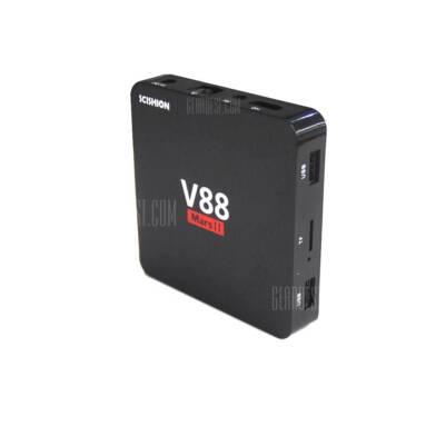 $27 with coupon for SCISHION V88 Mars Smart TV Box  –  EU PLUG  BLACK from GearBest