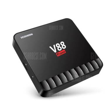 $56 with coupon for SCISHION V88 Piano TV Box  –  EU PLUG  BLACK from Gearbest