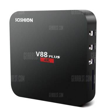 $29 with coupon for SCISHION V88 plus Smart TV HD Box Android System  – EU PLUG BLACK EU warehouse from GearBest