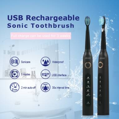 $10 with coupon for SEAGO SG – 507 Electric Sonic Toothbrush USB Rechargeable 5 Optional Modes from GEARVITA