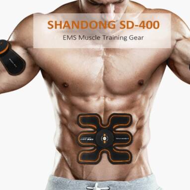 $39 with coupon for SHANDONG SD – 400 EMS Muscle Training Gear – Black and Orange US Plug from GEARBEST