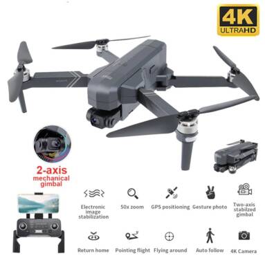 €215 with coupon for SJRC F11 4K Pro 5G WIFI FPV GPS With 4K HD Camera 2-Axis Electronic Stabilization Gimbal Brushless Foldable RC Drone Quadcopter RTF – One Battery from BANGGOOD