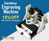15% OFF for EleksMaker Engraving Machine from BANGGOOD TECHNOLOGY CO., LIMITED