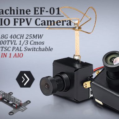 15% OFF Eachine EF-01 AIO 5.8G 40CH 25MW VTX 800TVL 1/3 Cmos FPV Camera from HongKong BangGood network Ltd.