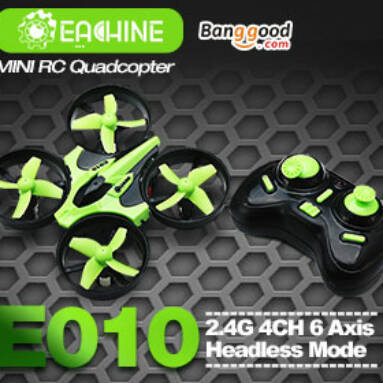 45% OFF for Eachine E010 Mini 2.4G 4CH 6 Axis Headless Mode RC Quadcopter RTF from BANGGOOD TECHNOLOGY CO., LIMITED