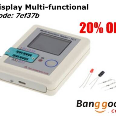Extra 20% OFF Display Multi-functional TFT Backlight Transistor Tester from BANGGOOD TECHNOLOGY CO., LIMITED