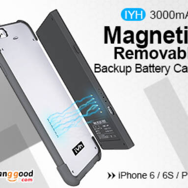 20% OFF IYH Magnetic Ultra Thin 3000mAh Backup Battery For iPhone 6 6S from BANGGOOD TECHNOLOGY CO., LIMITED