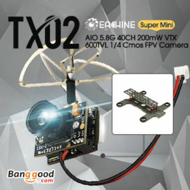 Hot Sale of Eachine TX02 Super Mini AIO 5.8G FPV Camera from BANGGOOD TECHNOLOGY CO., LIMITED