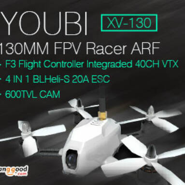 18% OFF RC Toys & Hobbies for Youbi XV-130 130MM FPV Racer from BANGGOOD TECHNOLOGY CO., LIMITED