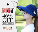 Up to 58% OFF for Summer Outdoor Anti-UV Beach Sunscreen Sun Hat from BANGGOOD TECHNOLOGY CO., LIMITED
