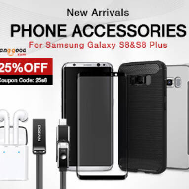 25% OFF for Samsung Galaxy S8 & S8 Plus Accessories from BANGGOOD TECHNOLOGY CO., LIMITED