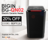 Only $33.59 Bigin BG-QN02 Portable Electric Oscillating Heater from BANGGOOD TECHNOLOGY CO., LIMITED