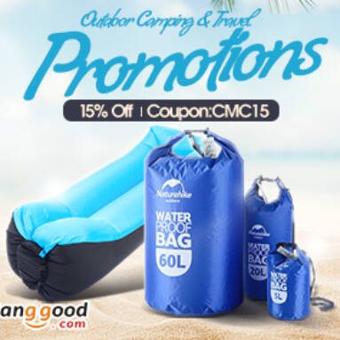 Extra 15% OFF for Camping & Travel Promotion from BANGGOOD TECHNOLOGY CO., LIMITED