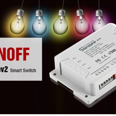 $25 with coupon for SONOFF 4CH Rev2 Smart Switch from GearBest