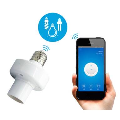€8 with coupon for SONOFF® Slampher E27 WiFi Bulb Adapter Smart APP Holder Socket Work With Alexa Google Home AC90-250V from BANGGOOD