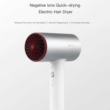 $39 with coupon for SOOCAS H3 Negative Ions Professional Electric Hair Dryer – PLATINUM from GearBest