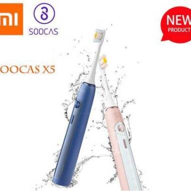 €53 with coupon for SOOCAS X5 USB Whitening Wireless Charging Electric Toothbrush from Xiaomi youpin from GEARBEST