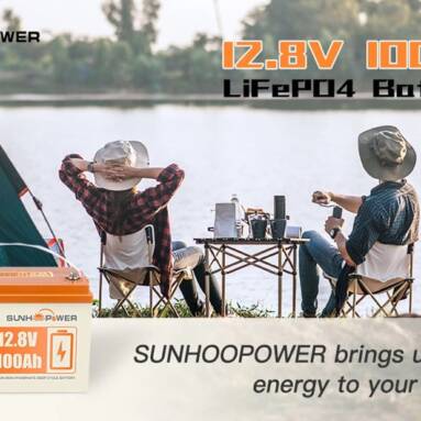 €249 with coupon for SUNHOOPOWER 12V 100Ah LiFePO4 Battery from EU warehouse GEEKBUYING