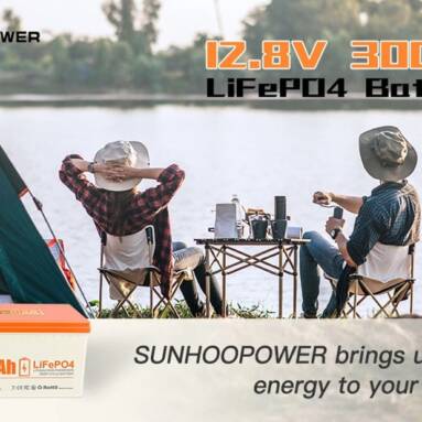 €719 with coupon for SUNHOOPOWER 12V 300Ah LiFePO4 Battery from EU warehouse GEEKBUYING