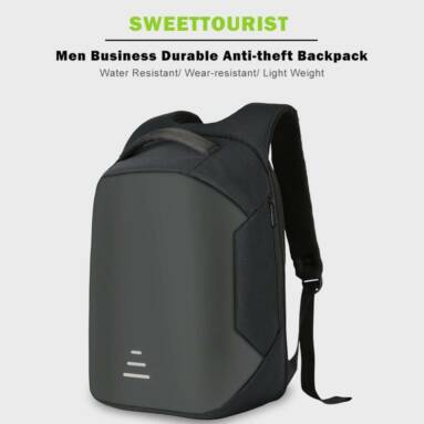 $29 with coupon for SWEETTOURIST Men Business Durable Anti-theft Backpack – SLATE GRAY from GearBest
