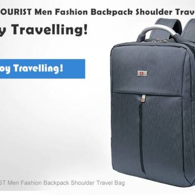 $21 with coupon for SWEETTOURIST Men Fashion Backpack Shoulder Travel Bag – JET BLACK from GearBest