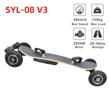 €529 with coupon for SYL-08 V3 Version Electric Off Road Skateboard With Remote Control from EU PL warehouse GEEKBUYING