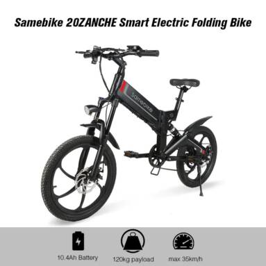 $689 with coupon for Samebike 20ZANCHE 10Ah Battery Smart Folding Electric Bike – BLACK EU PLUG from GearBest