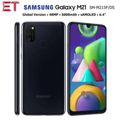$219 with coupon for Global Version Samsung Galaxy M21 M215F/DS Mobile Phone 6000mAh Dual SIM 64GB 4GB 6.4 inch Exynos 9611 48MP Android 10 4G Smartphone from GEARBEST