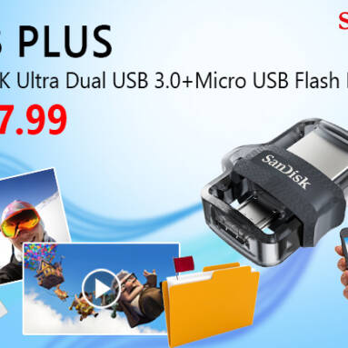 SANDISK Ultra Dual USB Flash Drive $7.99  from Zapals