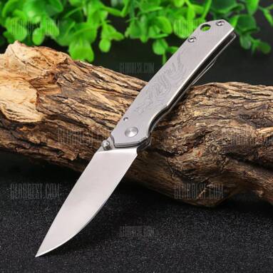 $6 with coupon for Sanrenmu 7129 LUC – SC Folding Knife  –  SILVER from GearBest