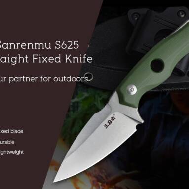 $16 with coupon for Sanrenmu S625 EDC Straight Fixed Blade Knife – CAMOUFLAGE GREEN from GearBest